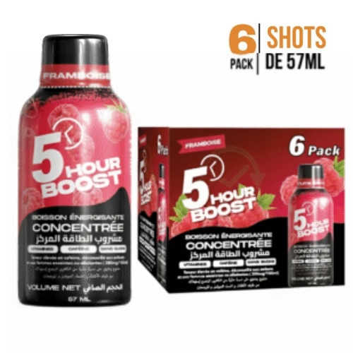 Boisson énergisante - Goût Framboise - Boite de 6